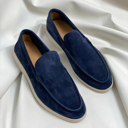Eleganta loafers i mocka