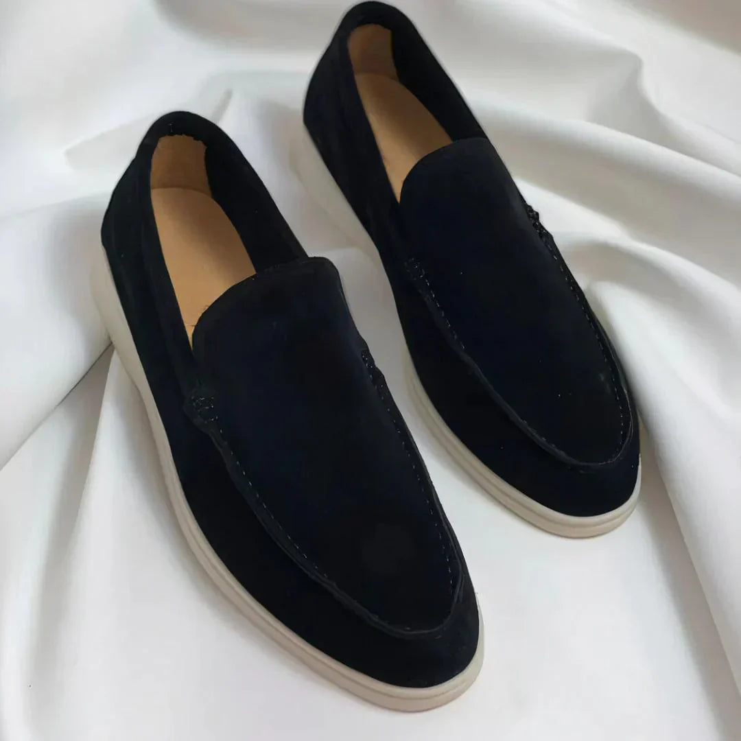 Eleganta loafers i mocka