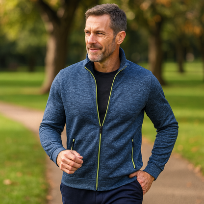 Elias™ | Klassisk Stickad Jacka med Dragkedja