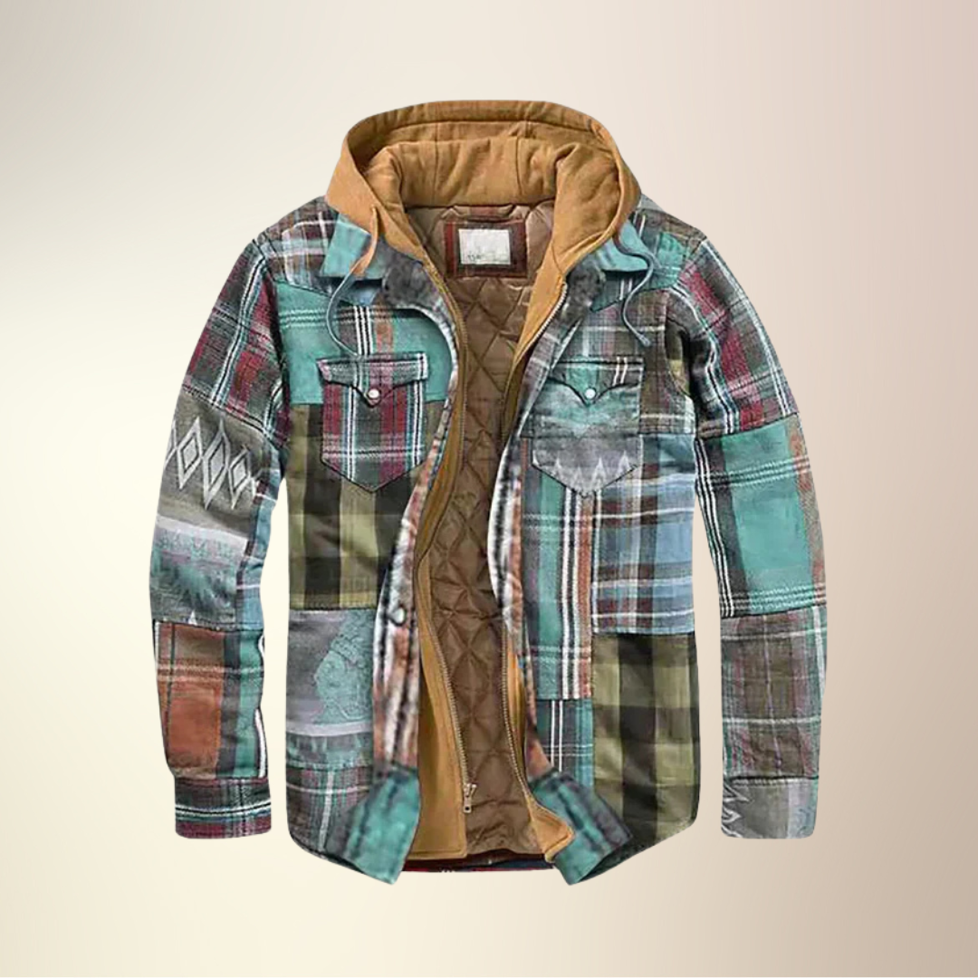 Yves™ | Patchwork-rutig jacka