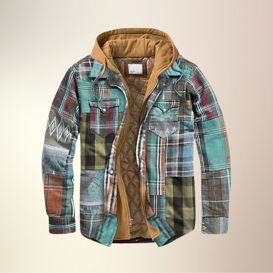 Yves™ | Patchwork-rutig jacka