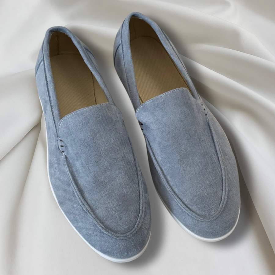 Eleganta loafers i mocka
