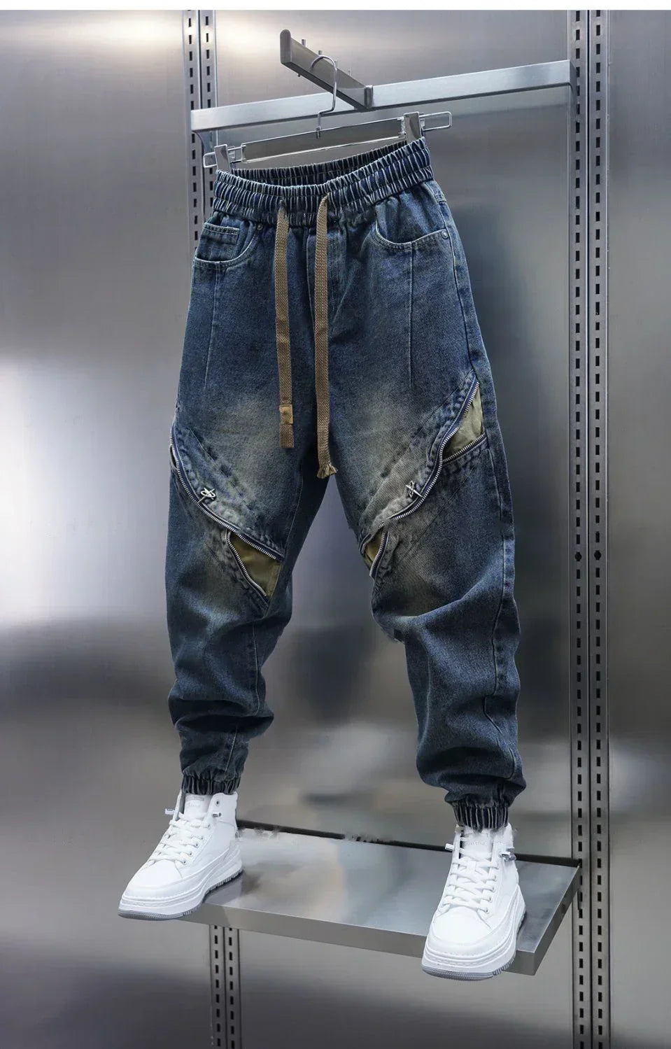 Nordic Lines™ | Baggy Denimbyxor med Skärp