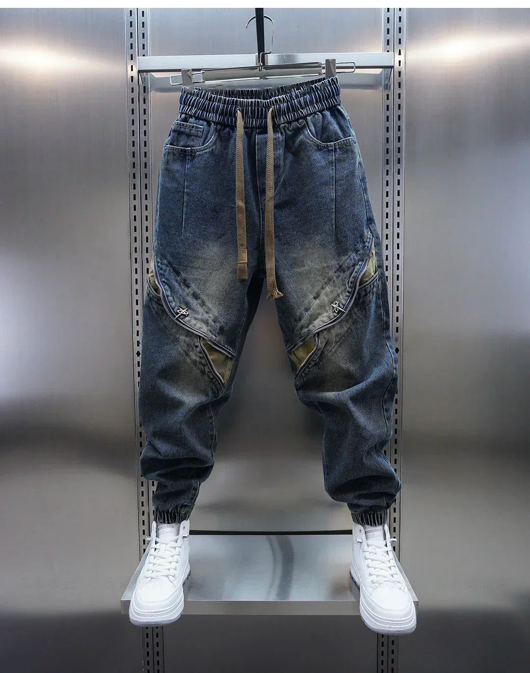 Nordic Lines™ | Baggy Denimbyxor med Skärp