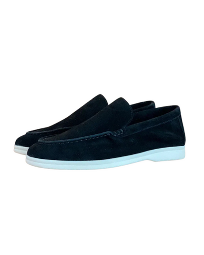 Eleganta loafers i mocka